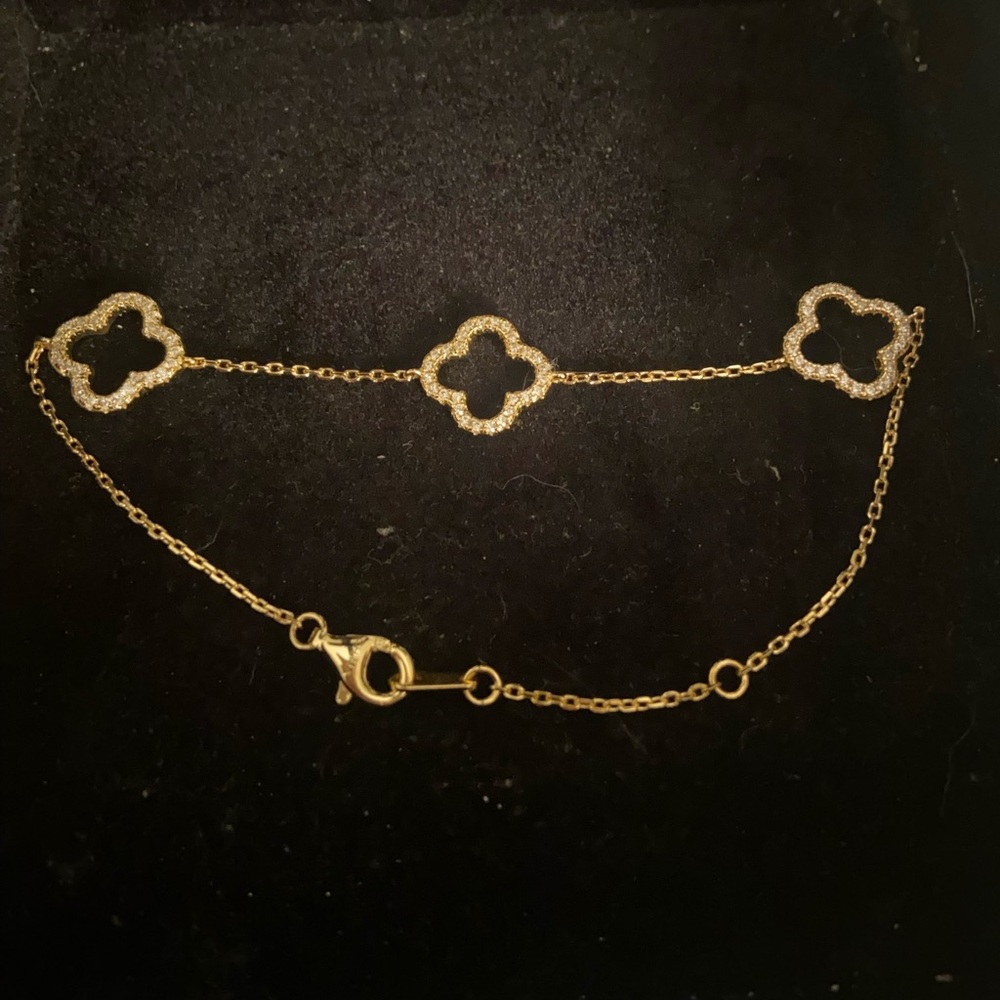 Rachel Zoe 3 open clover bracelet